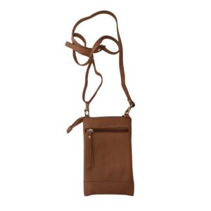 POCHETTE A SMARTPHONE EN CUIR CAMEL 19 X 12 X 2 CM