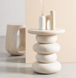 TABLE BASSE LOPEZ MANGUIER BLANCHI 40 X 45 CM