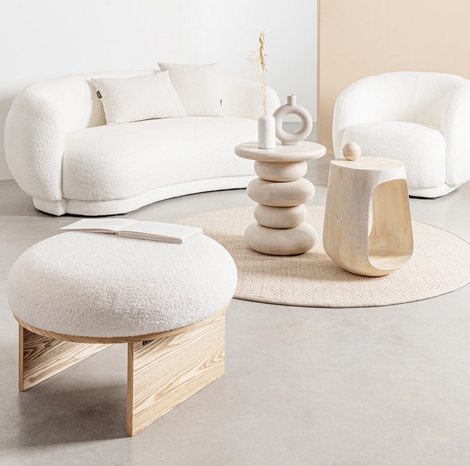 TABLE BASSE LOPEZ MANGUIER BLANCHI 40 X 45 CM - Photo N°2