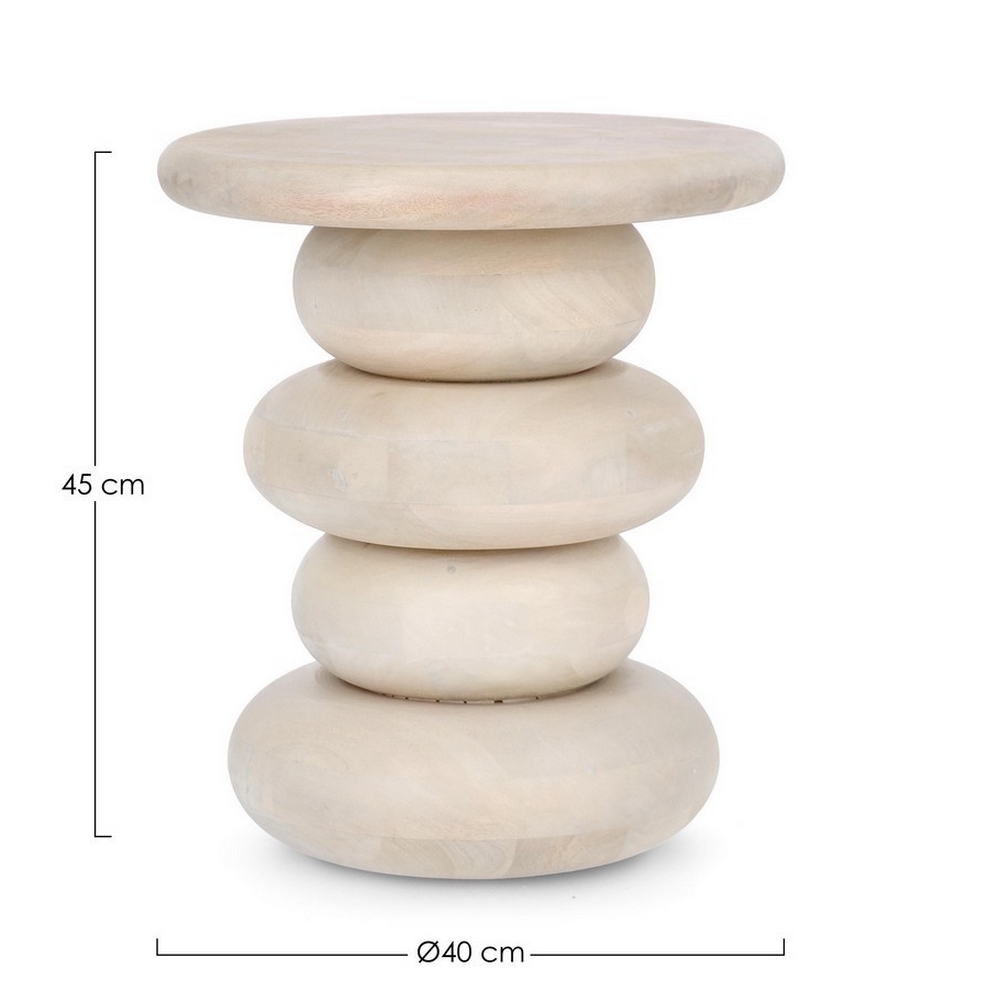 TABLE BASSE LOPEZ MANGUIER BLANCHI 40 X 45 CM - Photo N°5