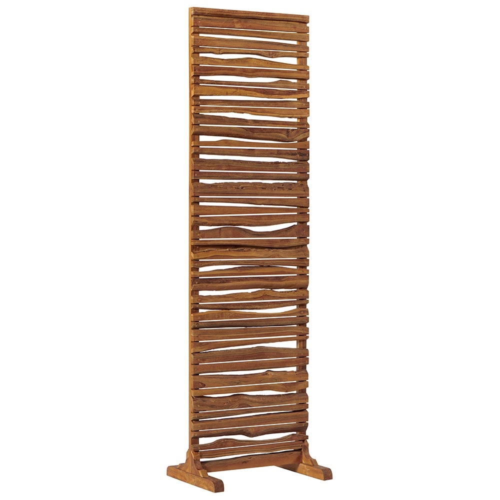 SEPARATION DECORATIVE EN TECK MASSIF RECYCLE 60 X 210 X 40 CM - Photo N°1
