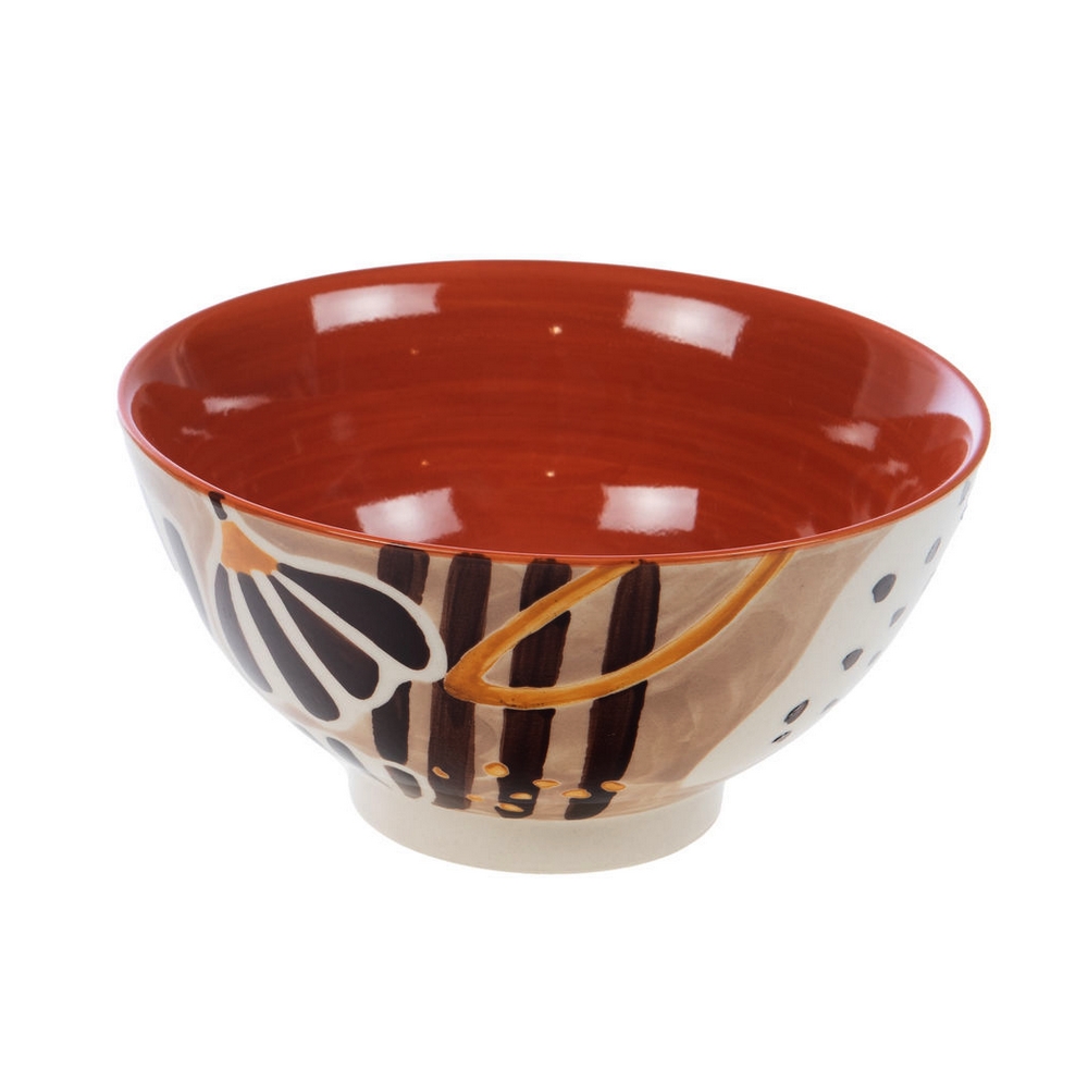 BOL GRES COLLECTION DALILA INTERIEUR TERRACOTTA  7 X 14 X 14 CM 450 ML - Photo N°1