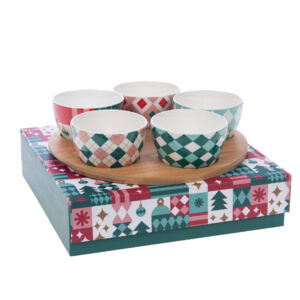 PLAT APERO 5 BOLS COLLECTION SANTA FE 30 X 30 X 11 CM