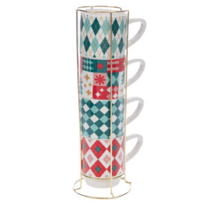 COFFRET RACK 4 TASSES SANTA FE