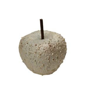 POMME CHAMPAGNE ET RELIEF EN CERAMIQUE 7.5 X 7.5 X 8 CM