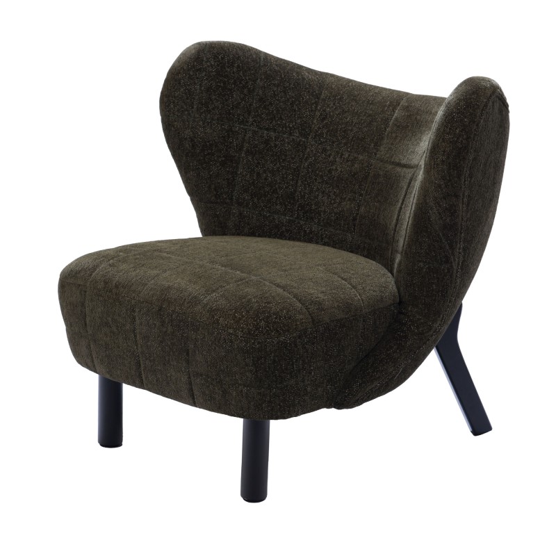 FAUTEUIL BALTHAZAR TISSU KAKI 87 X 77 X 76 CM - Photo N°1