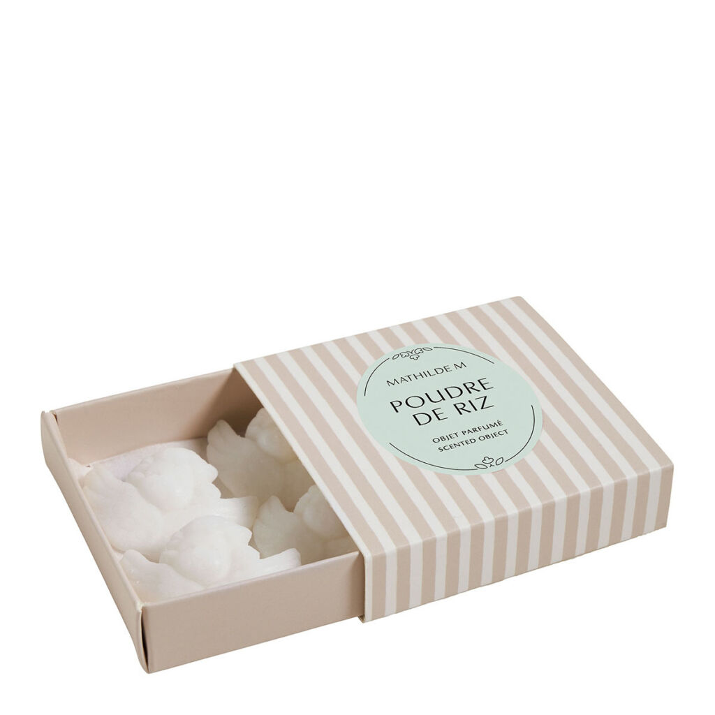 BOITE DE 4 DECORS FONDANTS FLEUR SENTEUR POUDRE DE RIZ - Photo N°1