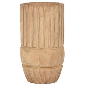 POT DE FLEURS BOIS SCULPTE MM 50 x 28 x 28 cm