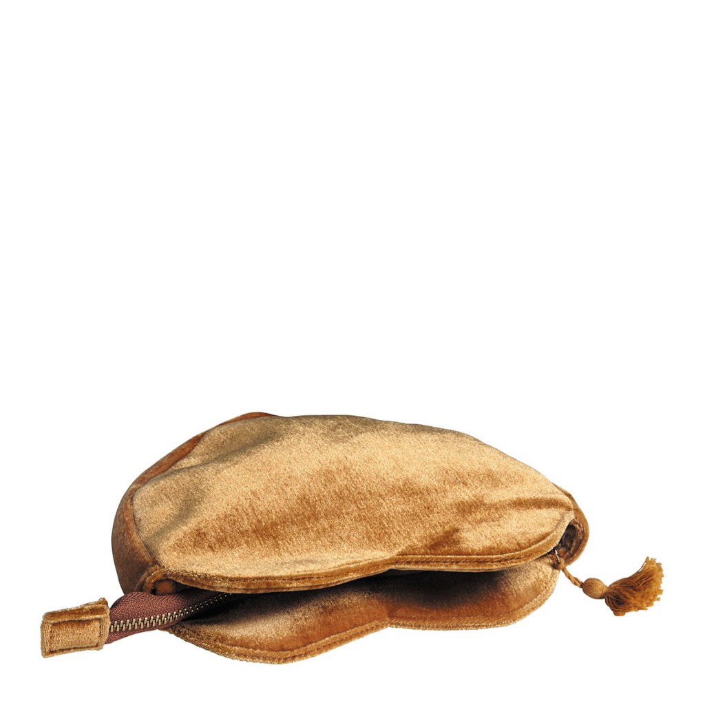 POCHETTES COEUR EN VELOURS DORE 20 X 23 X 4 CM - Photo N°2