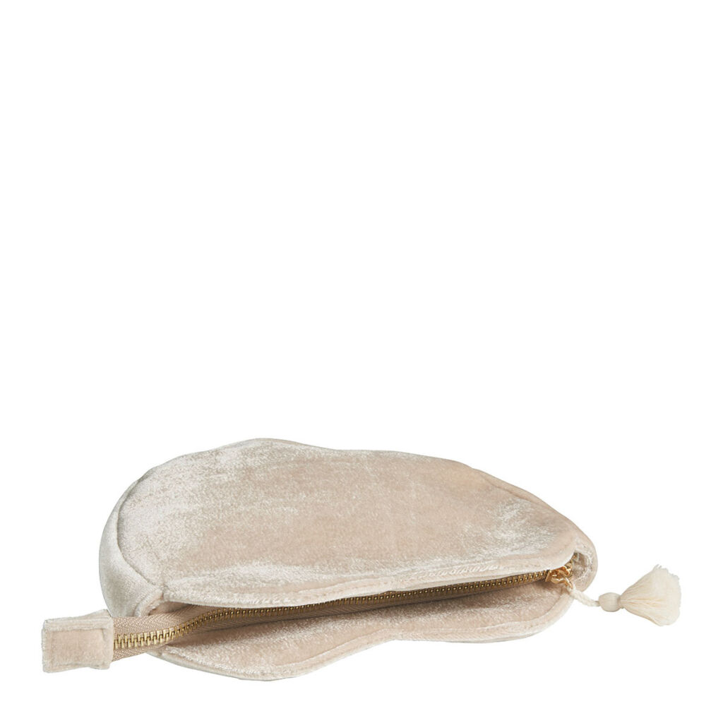 POCHETTES COEUR EN VELOURS ECRU 20 X 23 X 4 CM - Photo N°3