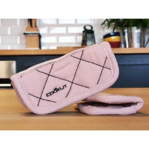 PAIRE DE MANIQUES POUR COCOTTE COTON COULEUR GUIMAUVE