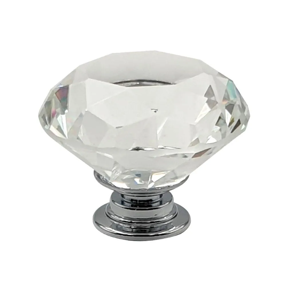POIGNEE VERRE TRANSPARENT DIAMANT - Photo N°1