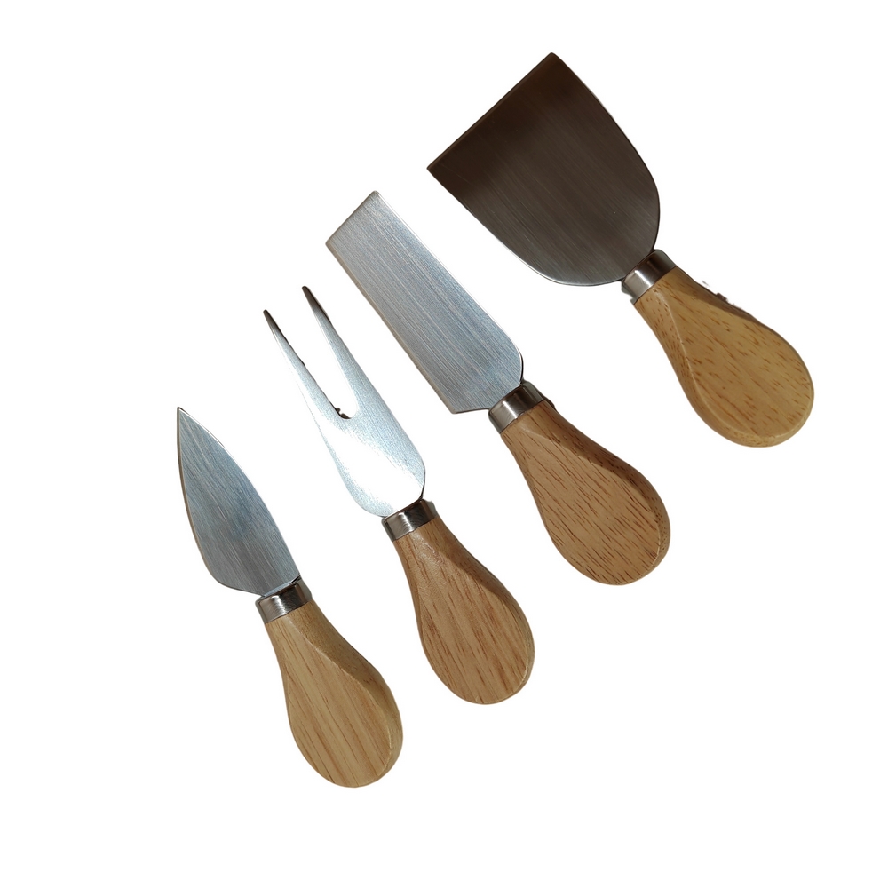 PLATEAU FROMAGE BAMBOU ET CERAMIQUE 4 COUTEAUX 22 X 13.7 X 22 CM - Photo N°3