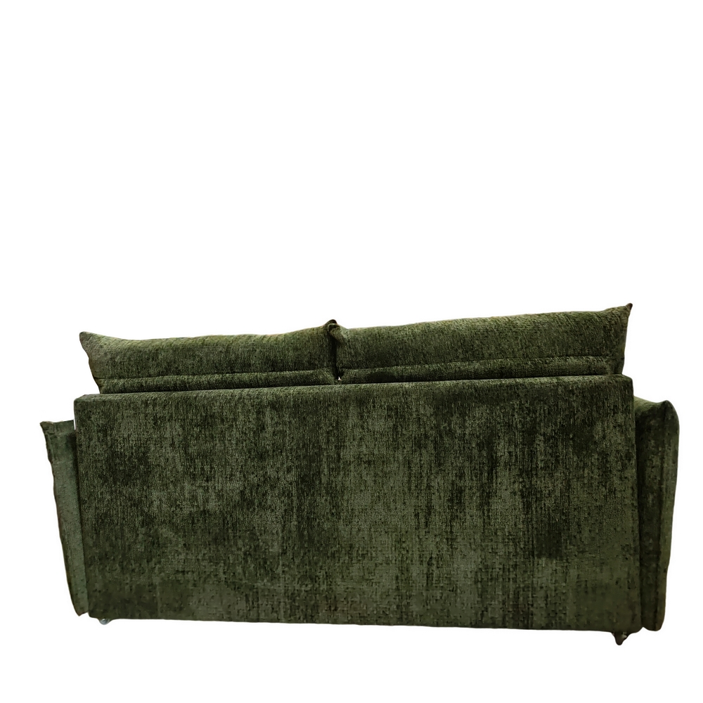 CANAPE BED EXPRESS 140 GENIUS 3 PLACES TISSU VERT 192 X 96 X 107 CM - Photo N°4