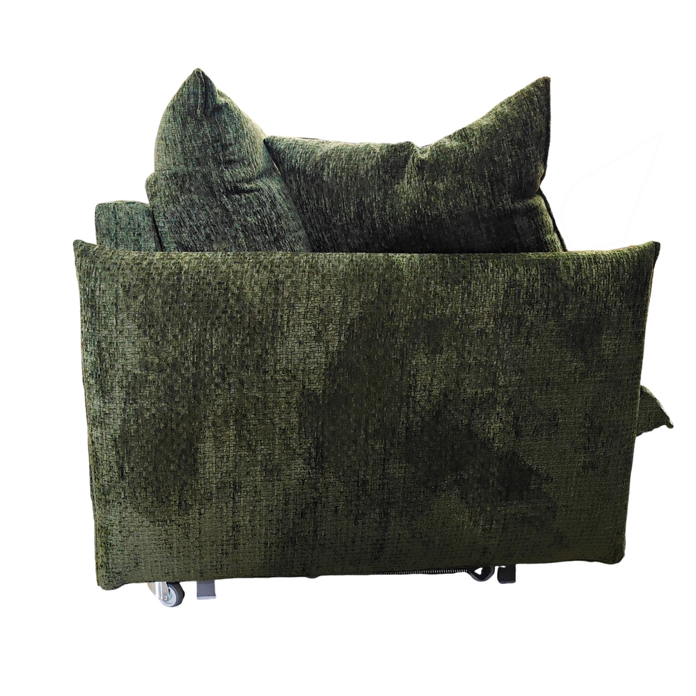 CANAPE BED EXPRESS 140 GENIUS 3 PLACES TISSU VERT 192 X 96 X 107 CM - Photo N°6