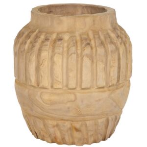 POT DE FLEURS BOIS SCULPTE MM 32 x 30 x 30 cm