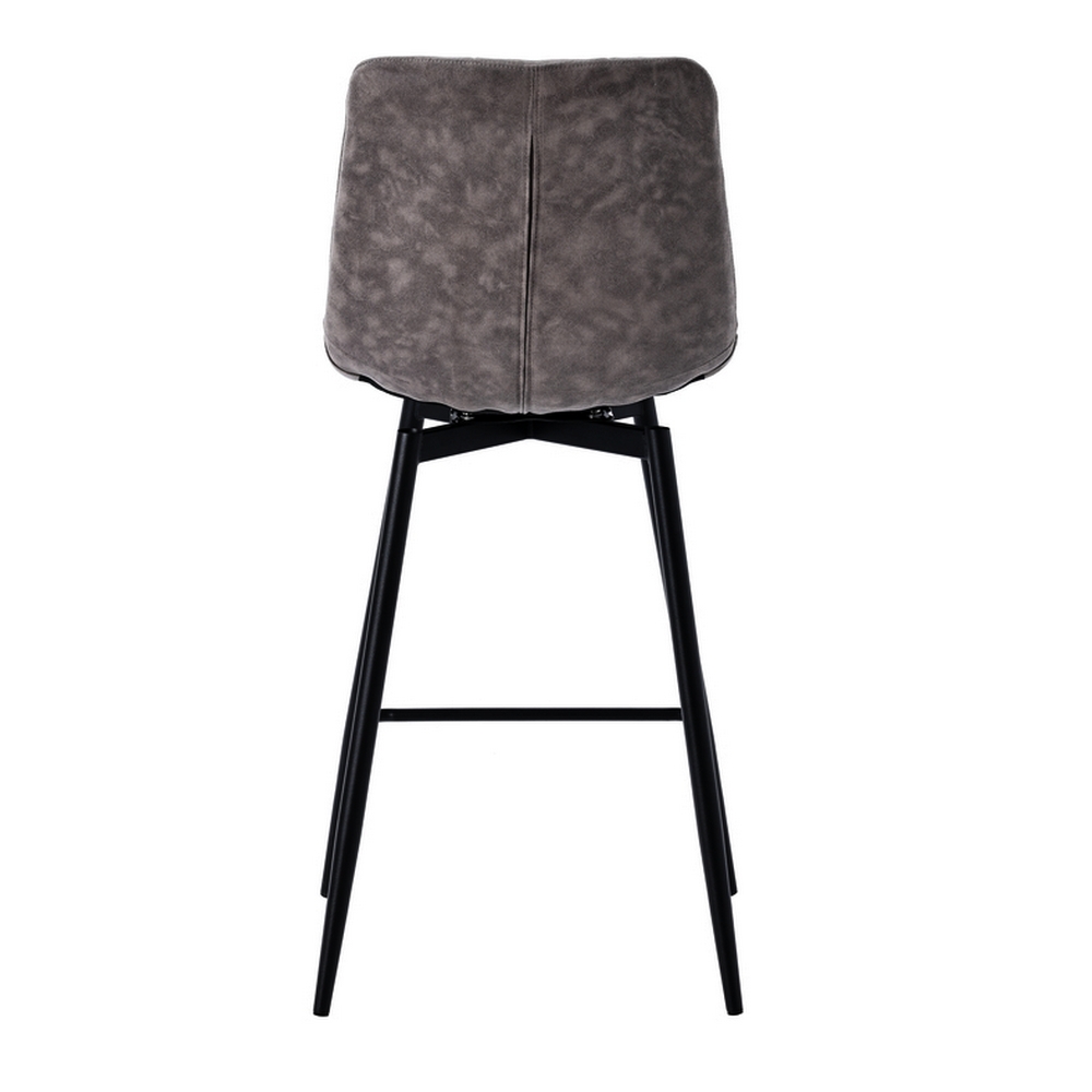 CHAISE HAUTE OSLO PIEDS METAL NOIR ASSISE MICROFIBRE TAUPE 41 X 51 X 94 CM - Photo N°5