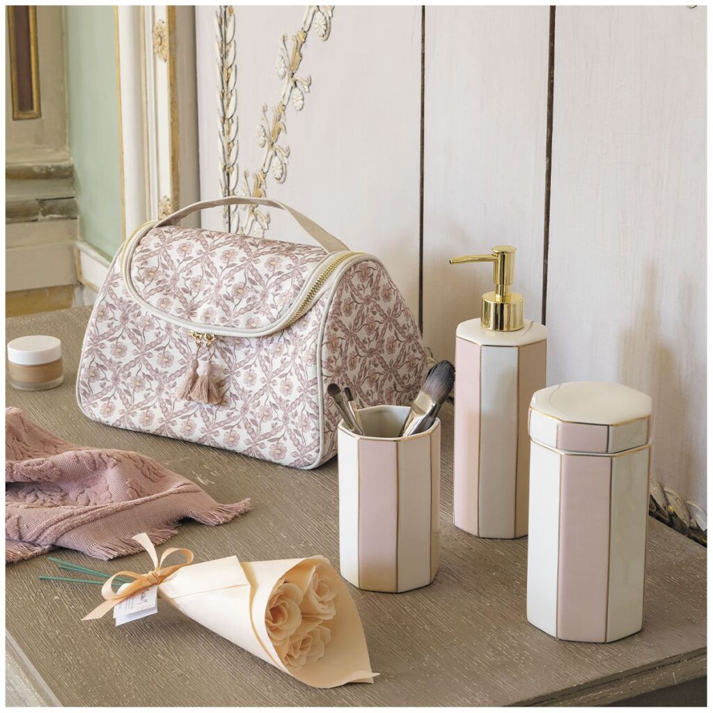 DISTRIBUTEUR A SAVON POMPE MADAME DE RECAMIER ROSE - Photo N°3