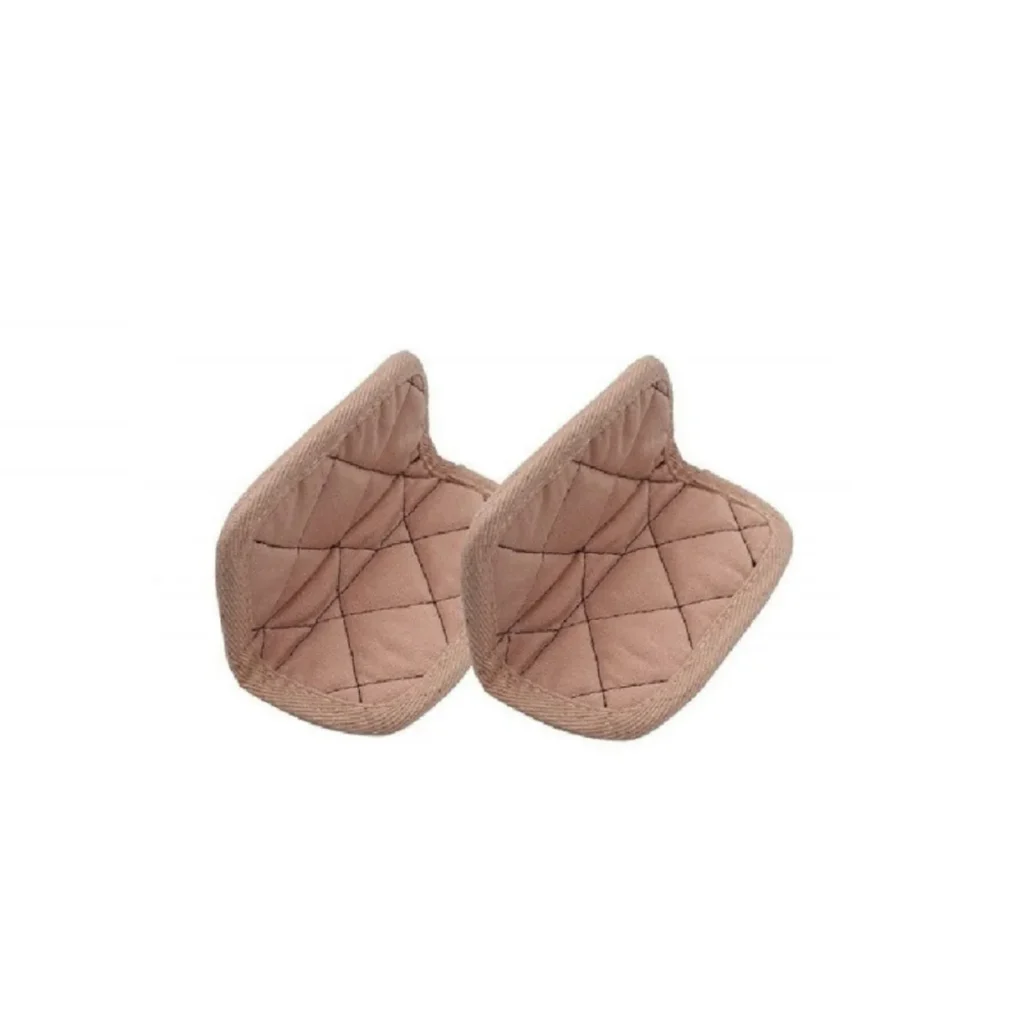 PAIRE DE MANIQUES POUR COCOTTE COTON COULEUR GUIMAUVE - Photo N°3