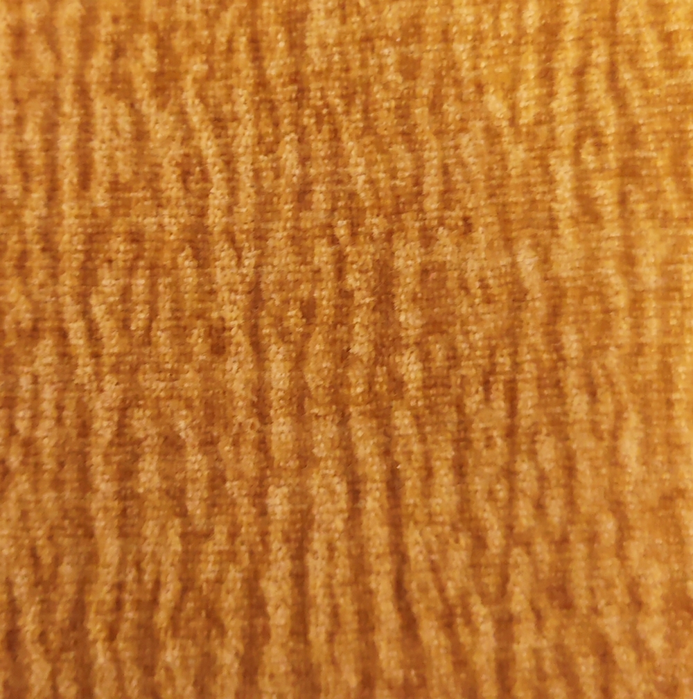 FAUTEUIL RENA EN TISSU CHINE MOUTARDE PIED METAL NOIR H 87 X L 59 X P 72.5 CM - Photo N°2