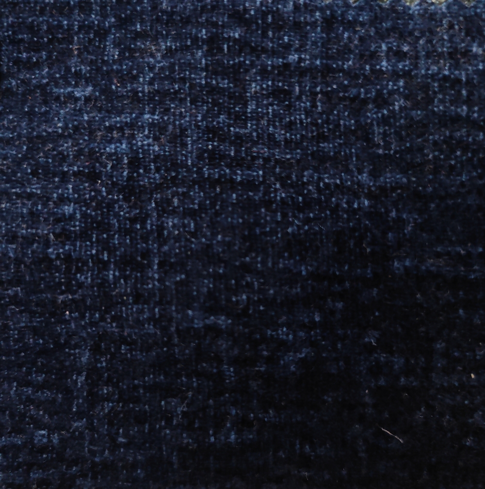 FAUTEUIL RENA EN TISSU CHINE BLEU NUIT PIED METAL NOIR H 87 X L 59 X P 72.5 CM - Photo N°2