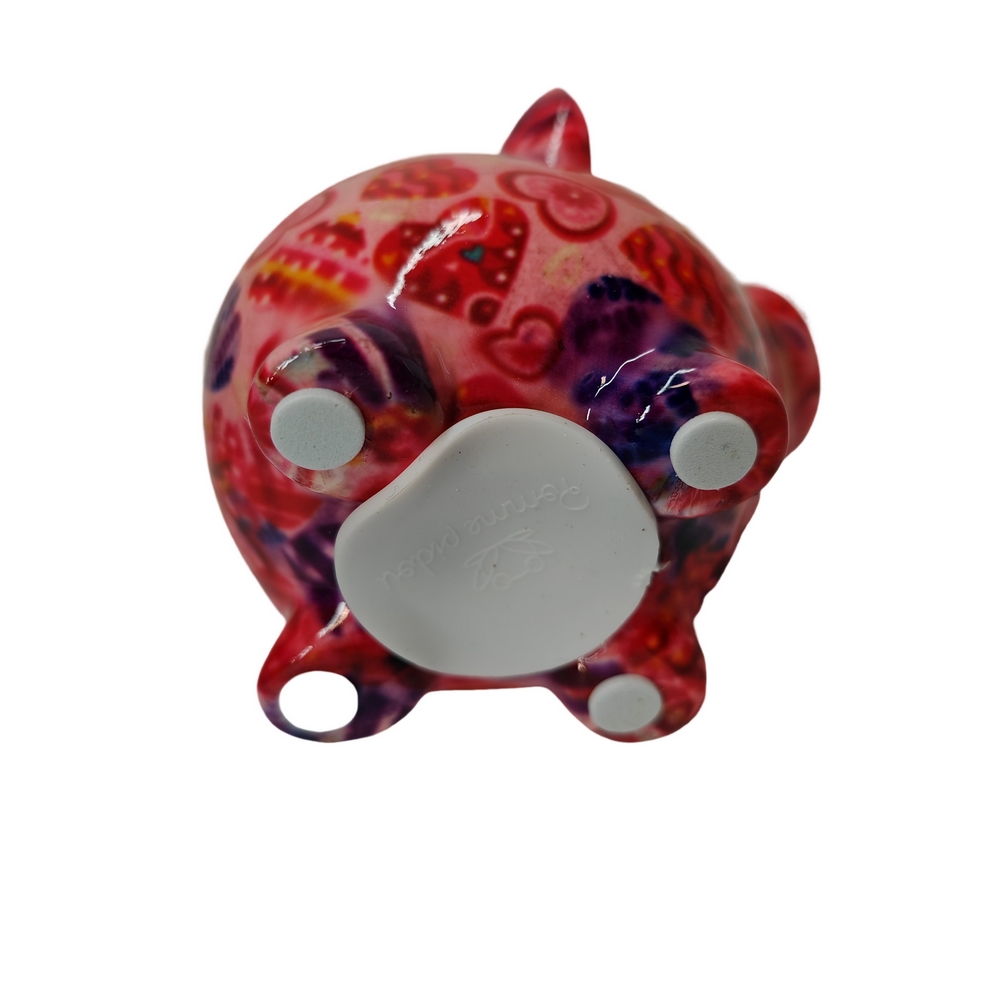 TIRELIRE ROSIE COCHON POMME PIDOU ROSE ET COEUR - Photo N°2