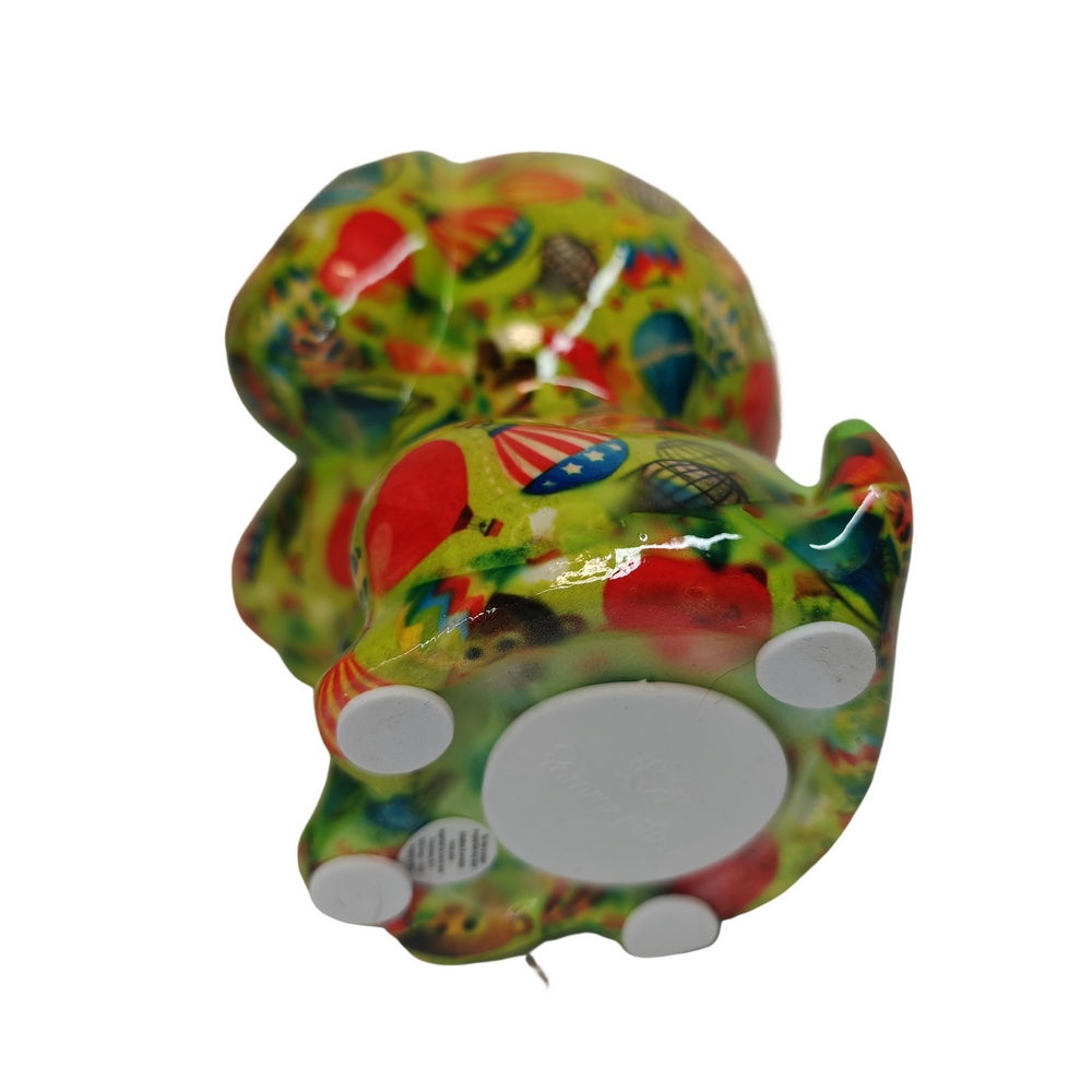 TIRELIRE CHIEN POMME PIDOU VERT ET MONGOLFIERE - Photo N°2