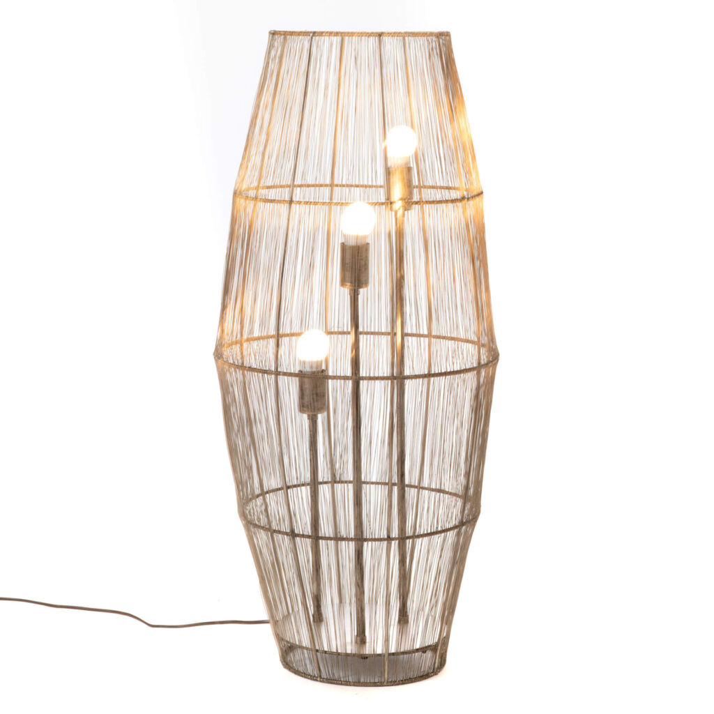 LAMPE MATY EN FIL DE FER 3 ECLAIRAGES 41 x 93 x 41 cm - Photo N°1