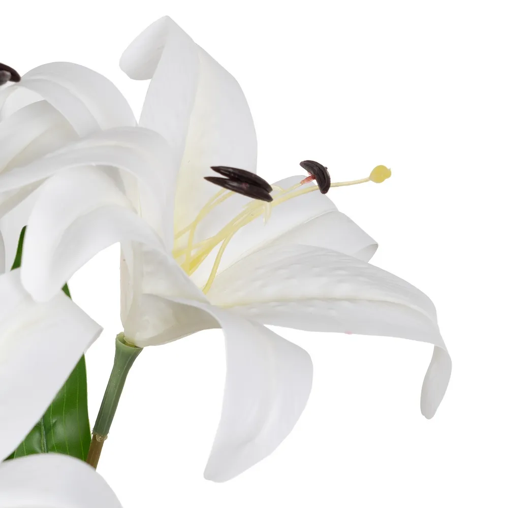 BRANCHE DE FLEURS DE LYS BLANC D'UNE HAUTEUR DE 58 CM - Photo N°4