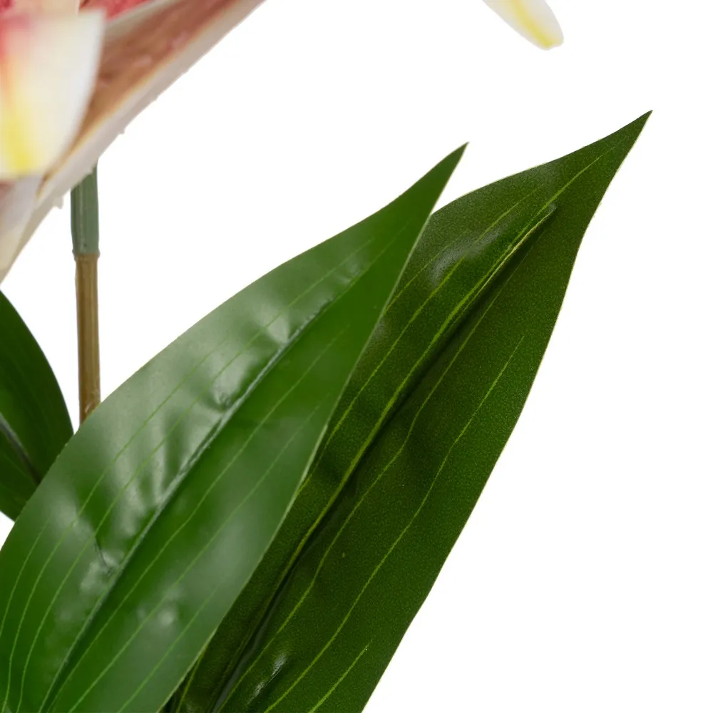 BRANCHE DE FLEURS DE LYS ROSE D'UNE HAUTEUR DE 58 CM - Photo N°3