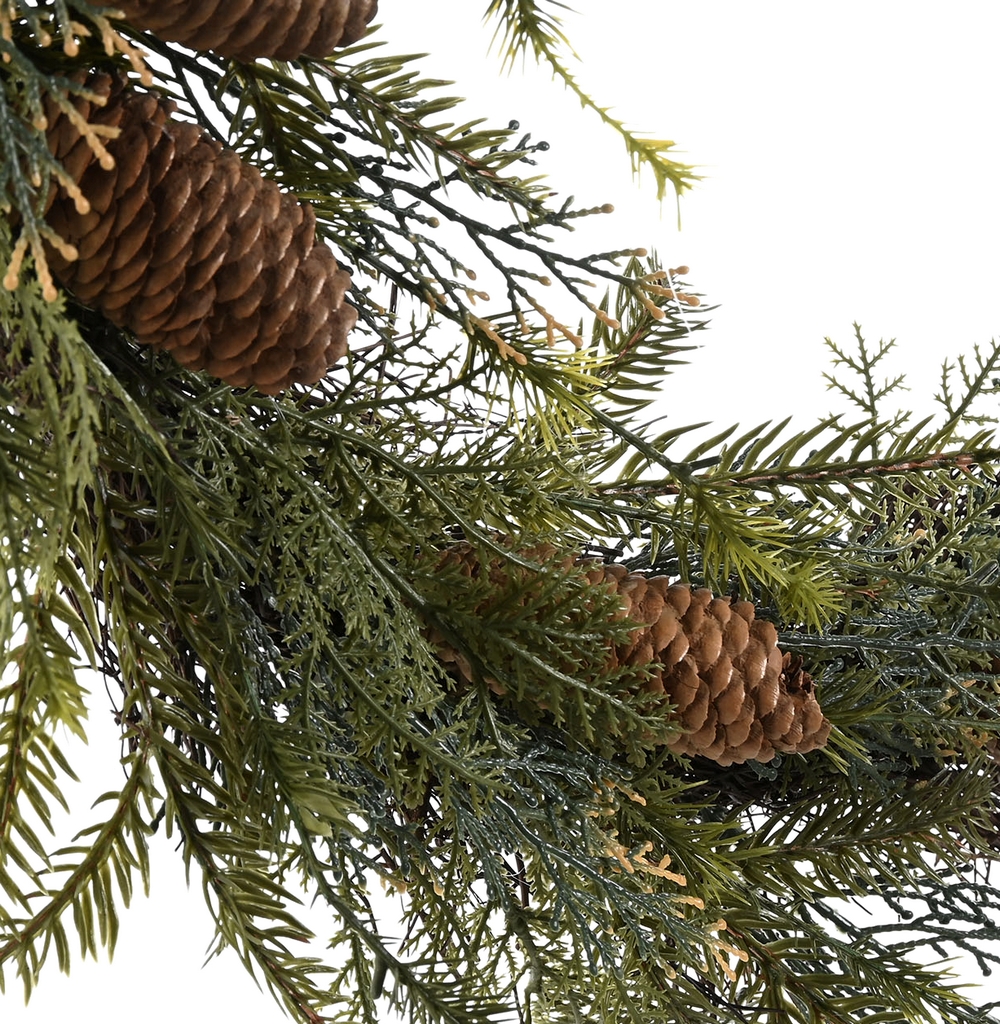 GUIRLANDE DECO DE NOEL BRANCHE DE SAPIN ET POMME DE PIN  120 CM - Photo N°3