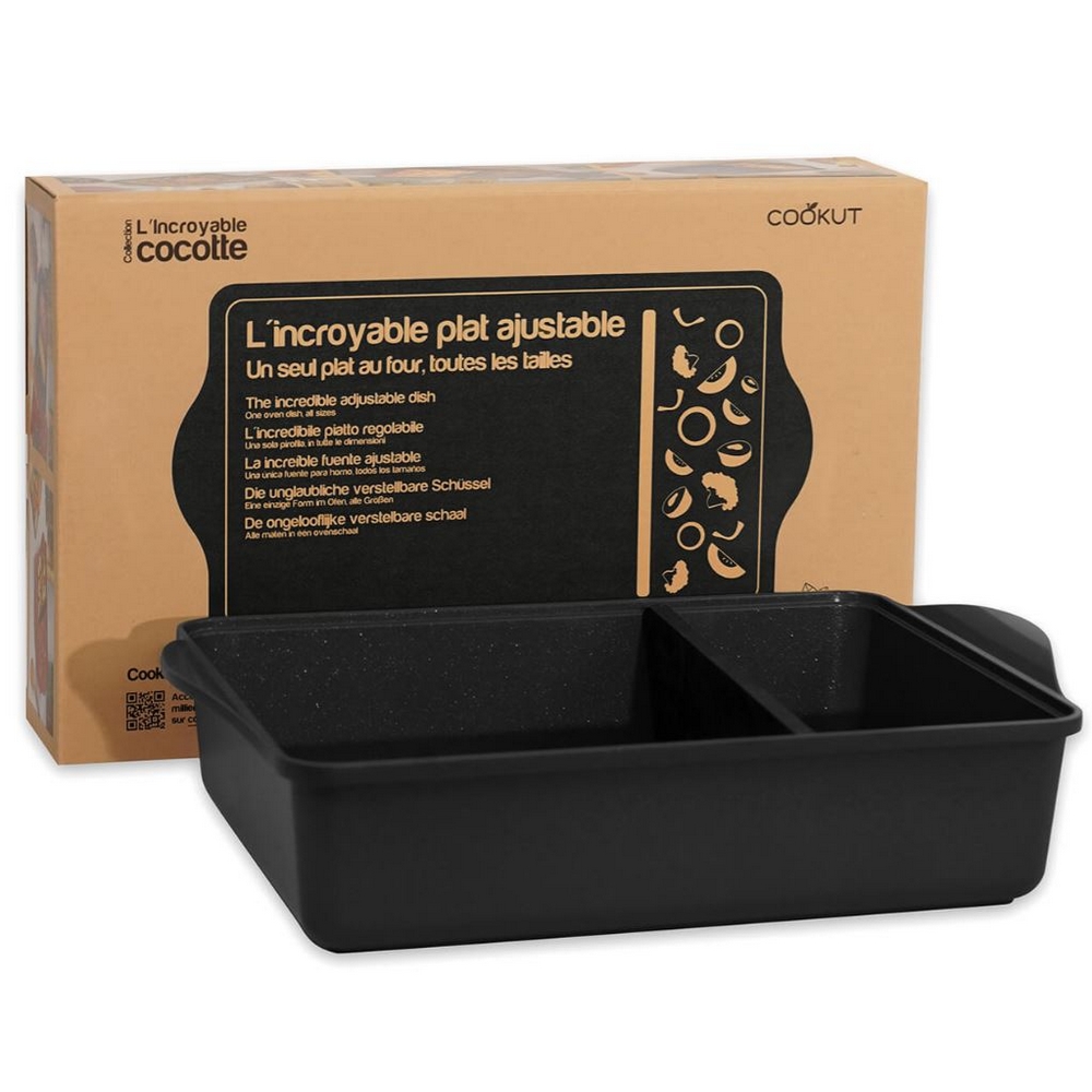 L'INCROYABLE PLAT A FOUR AJUSTABLE COULEUR NOIR GRAPHITE - Photo N°2