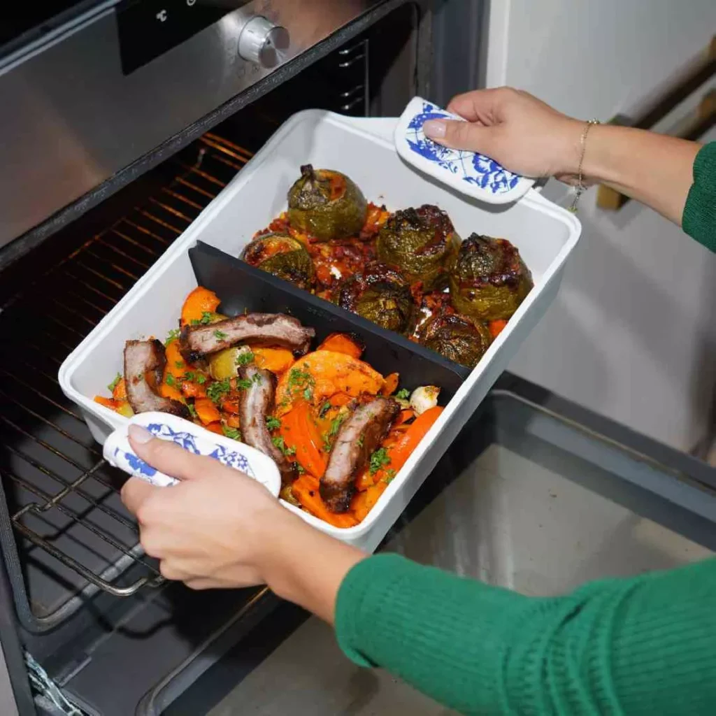 L'INCROYABLE PLAT A FOUR AJUSTABLE COULEUR BLANC POLAIRE - Photo N°2