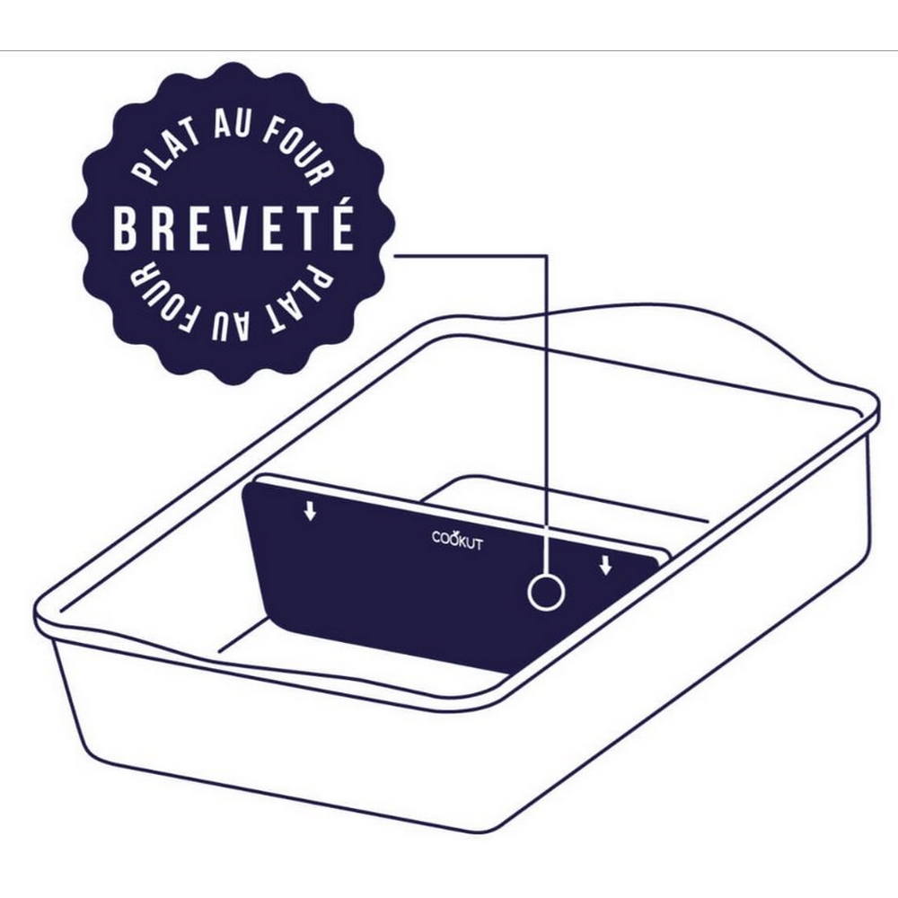 L'INCROYABLE PLAT A FOUR AJUSTABLE COULEUR BLANC POLAIRE - Photo N°6