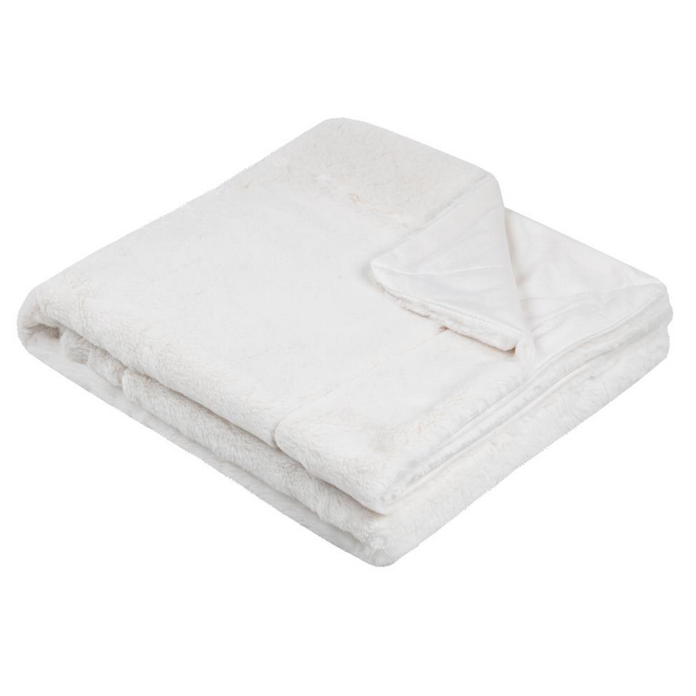 PLAID MAGNUS ECRU 130 X160 CM - Photo N°1