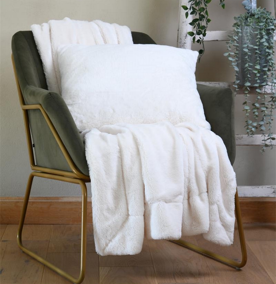 PLAID MAGNUS ECRU 130 X160 CM - Photo N°2