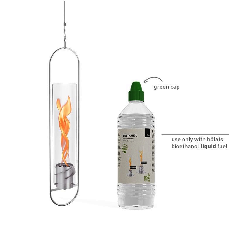 SPIN 900 FEU SUSPENDU ARGENT BIOETHANOL 65 X 21 X 13 CM - Photo N°3
