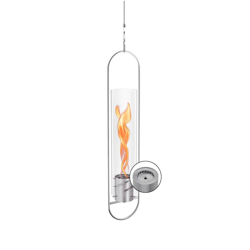 SPIN 900 FEU SUSPENDU ARGENT BIOETHANOL 65 X 21 X 13 CM - Photo N°1