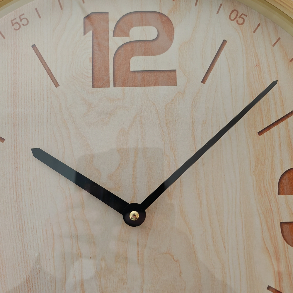 HORLOGE TEMPUS BOIS CLAIR FOND BOIS 40 CM - Photo N°4