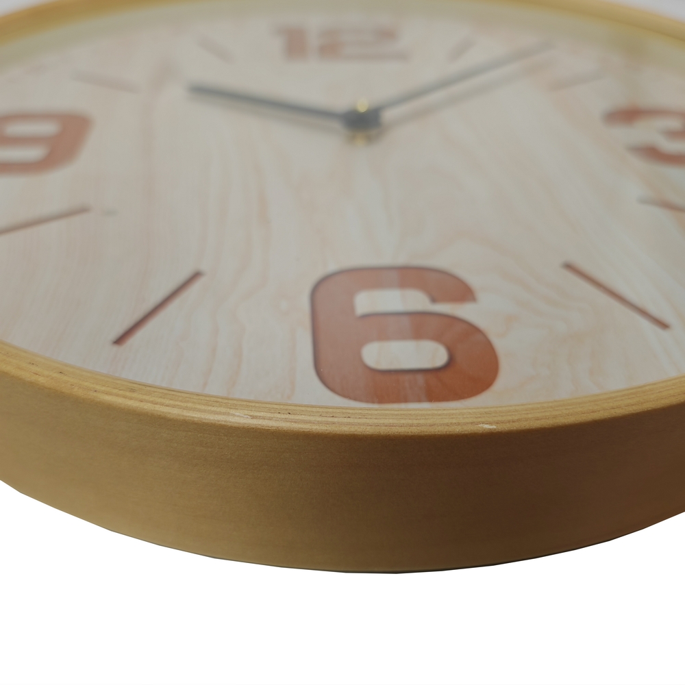 HORLOGE TEMPUS BOIS CLAIR FOND BOIS 40 CM - Photo N°2