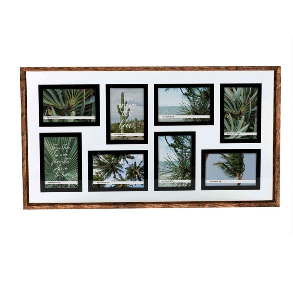 PELE MELE CADRE BOIS 8 PHOTOS 10 X 15 CM - Photo N°1