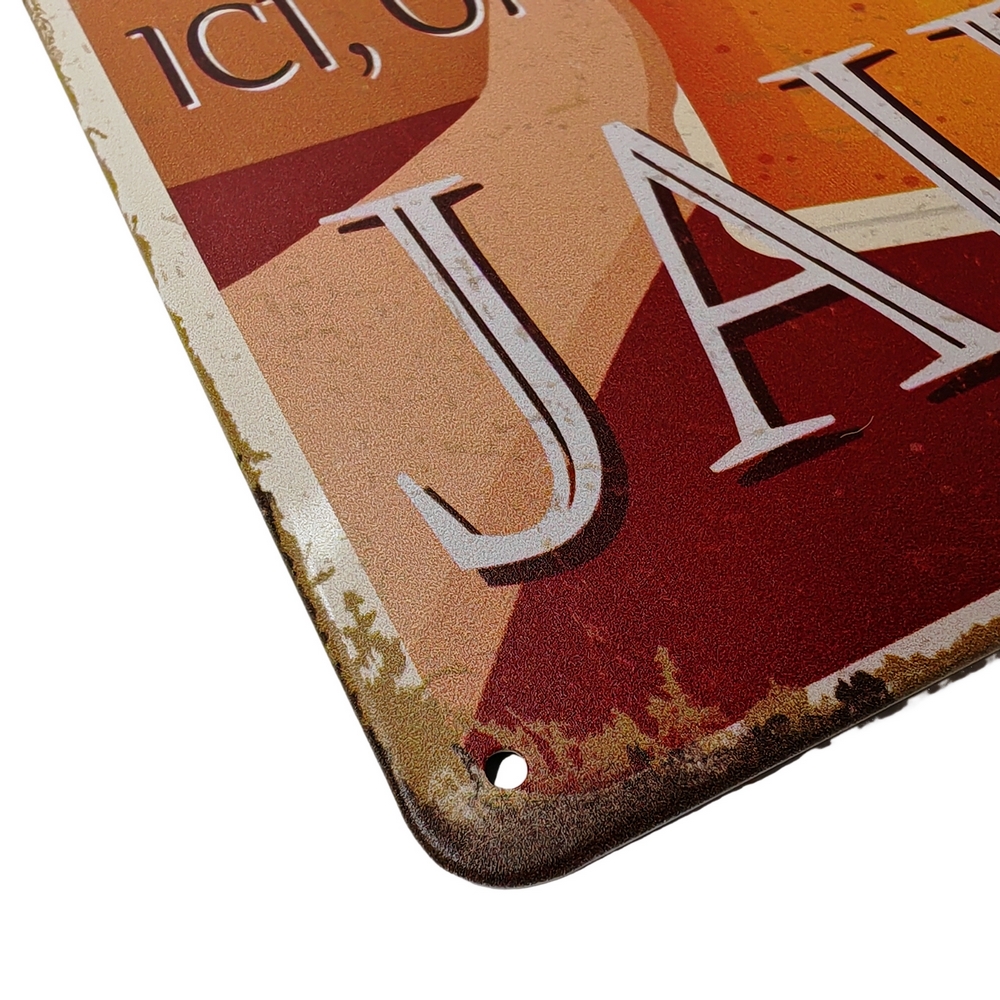 PLAQUE METAL 20X30 CM EXPRESSION PASTIS CLUB,ICI ON BOIT LA VIE EN JAUNE - Photo N°2