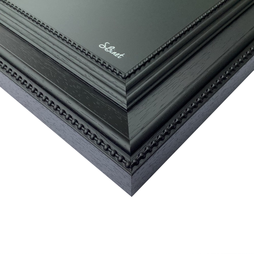 TOILE IMPRESSION S BINET CHAT-NEL ENCADREMENT NOIR 63 X 83 CM - Photo N°2