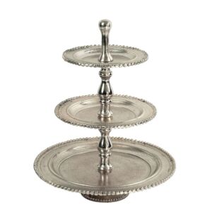 SERVITEUR TROIS NIVEAUX EN ALUMINIUM 54 X 66 X 54 CM