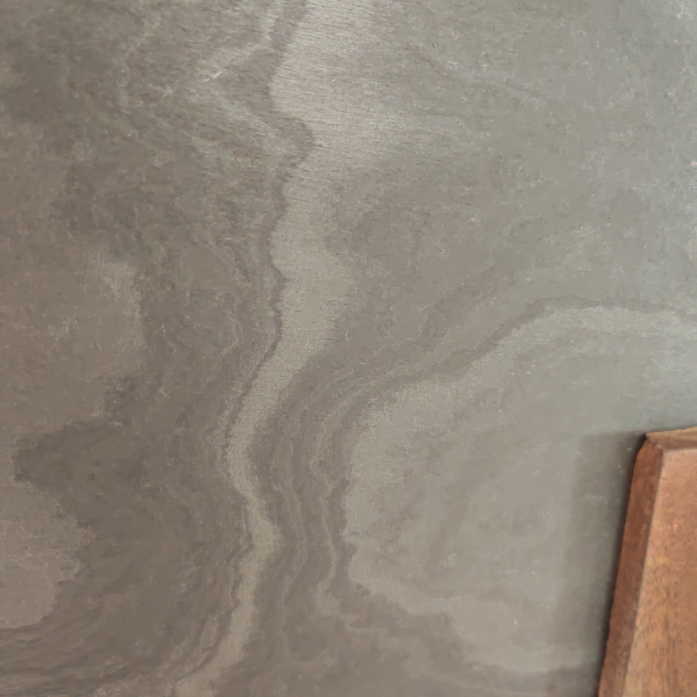 MEUBLE EN ACACIA DEUX PORTES ASPECT BETON PIEDS METAL 88 X 34 X 78.5 CM - Photo N°2