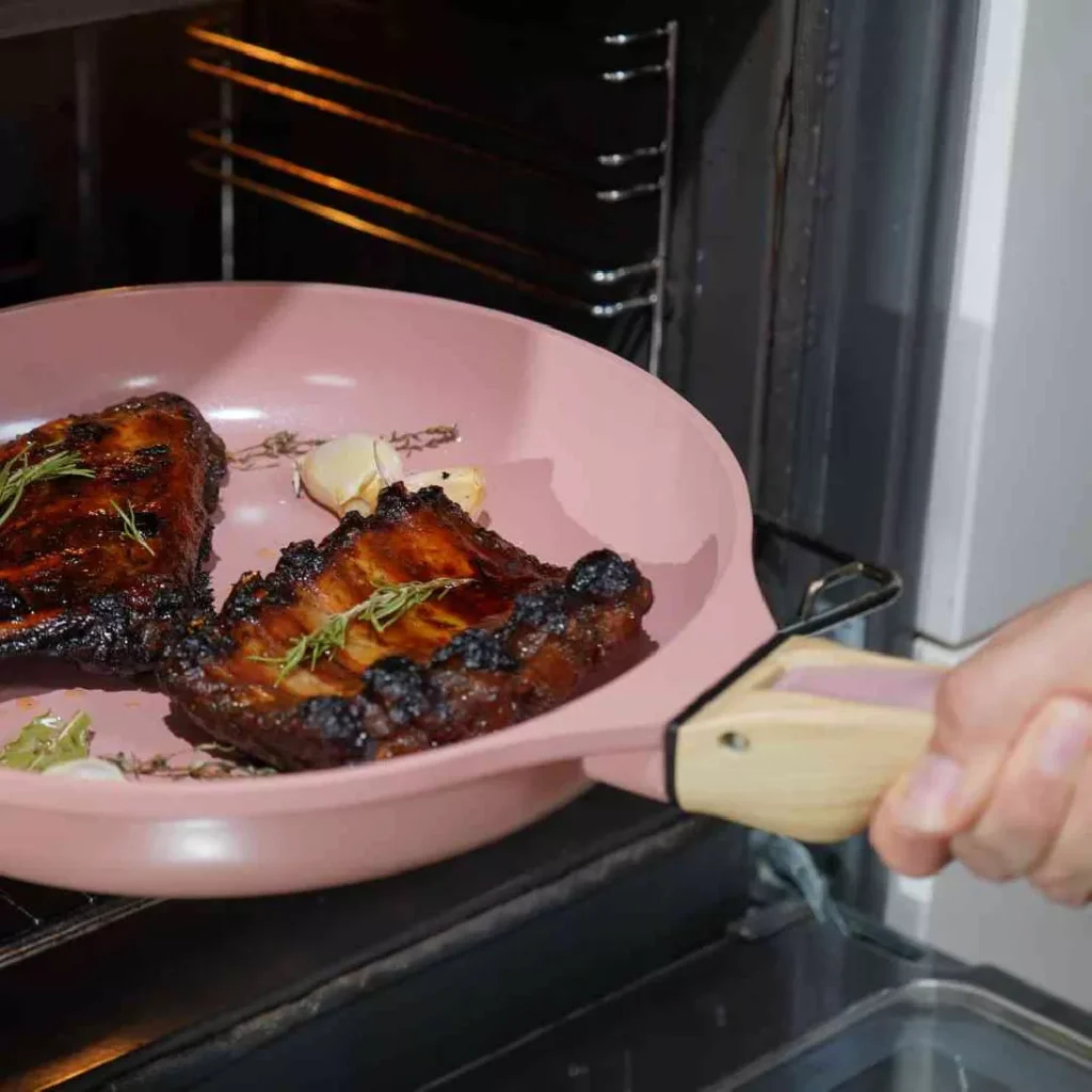 POELE POIGNEE AMOVIBLE ROSE PIVOINE SANS POIGNEE 24 cm - Photo N°4