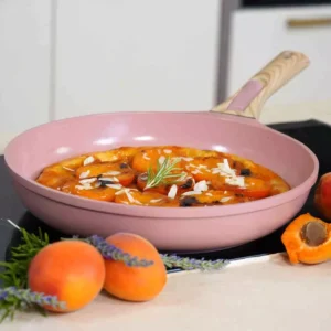 POELE POIGNEE AMOVIBLE ROSE PIVOINE SANS POIGNEE