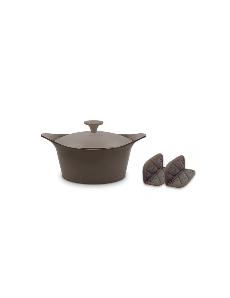 L'INCROYABLE COCOTTE 33 CM COULEUR MOKA SANS BOUTON NI MANIQUE - Photo N°4