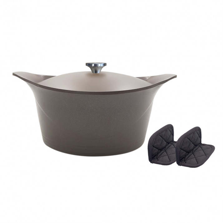 L'INCROYABLE COCOTTE 33 CM COULEUR MOKA SANS BOUTON NI MANIQUE - Photo N°1