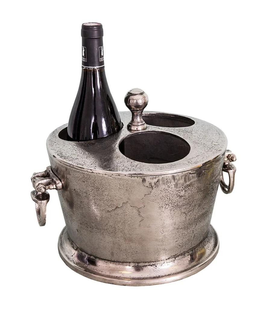 SEAU A CHAMPAGNE RAFRAICHISSEUR FONTE D'ALUMINIUM  30 x 27 x 25 cm - Photo N°1